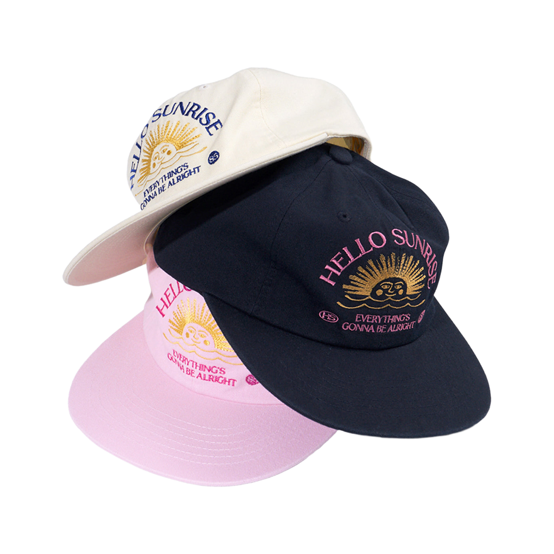 헬로선라이즈 워시드 투톤 아치 로고 6패널 캡 네이비(Hello Sunrise Washed Two Tone Arch Logo 6panel Cap NAVY) - 4