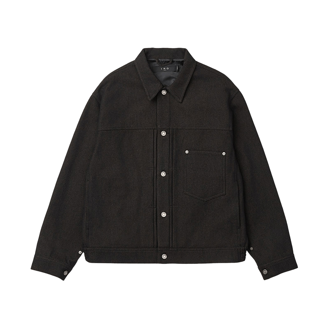 이로 로뷔스트 투톤 면 트윌 트러커 자켓 블랙(Iro Robuste Two-Tone Cotton Twill Trucker Jacket Black)