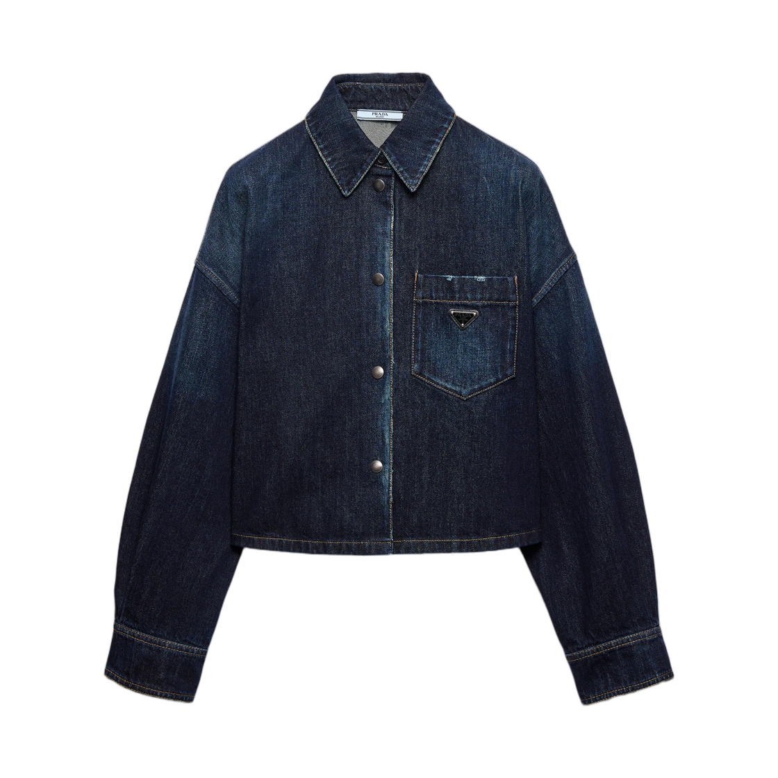 (W) 프라다 데님 셔츠 네이비((W) Prada Denim Shirt Navy)