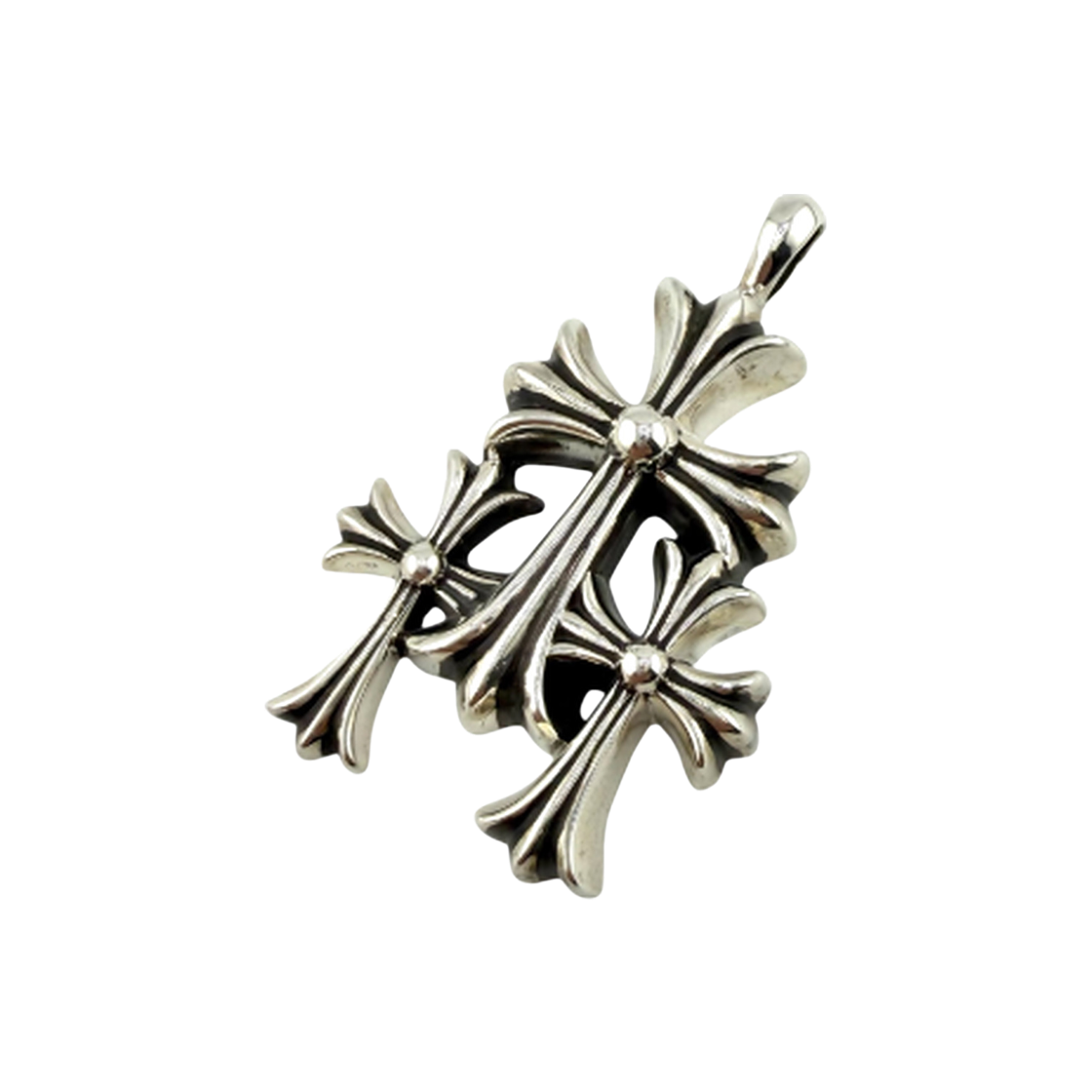 970046 the dosan_ Chrome Hearts Trinity Cross Pendant