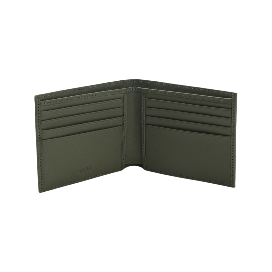 휴고 보스 실버 톤 로고 레터링 반지갑 라이트 그린(Hugo Boss Billfold Wallet with Silver Tone Logo Lettering Light Green) - 2
