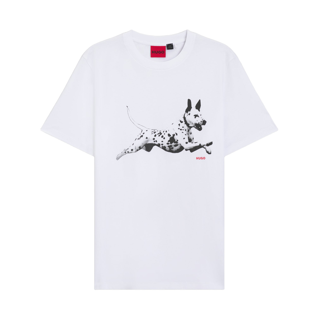 휴고 보스 애니멀 아트워크 코튼 저지 티셔츠 화이트(Hugo Boss Cotton Jersey T-Shirt with Animal Artwork White)
