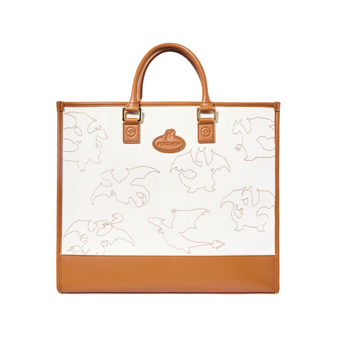 - Pokemon Store Eternal Antique Metal Leather Canvas Tote Bag