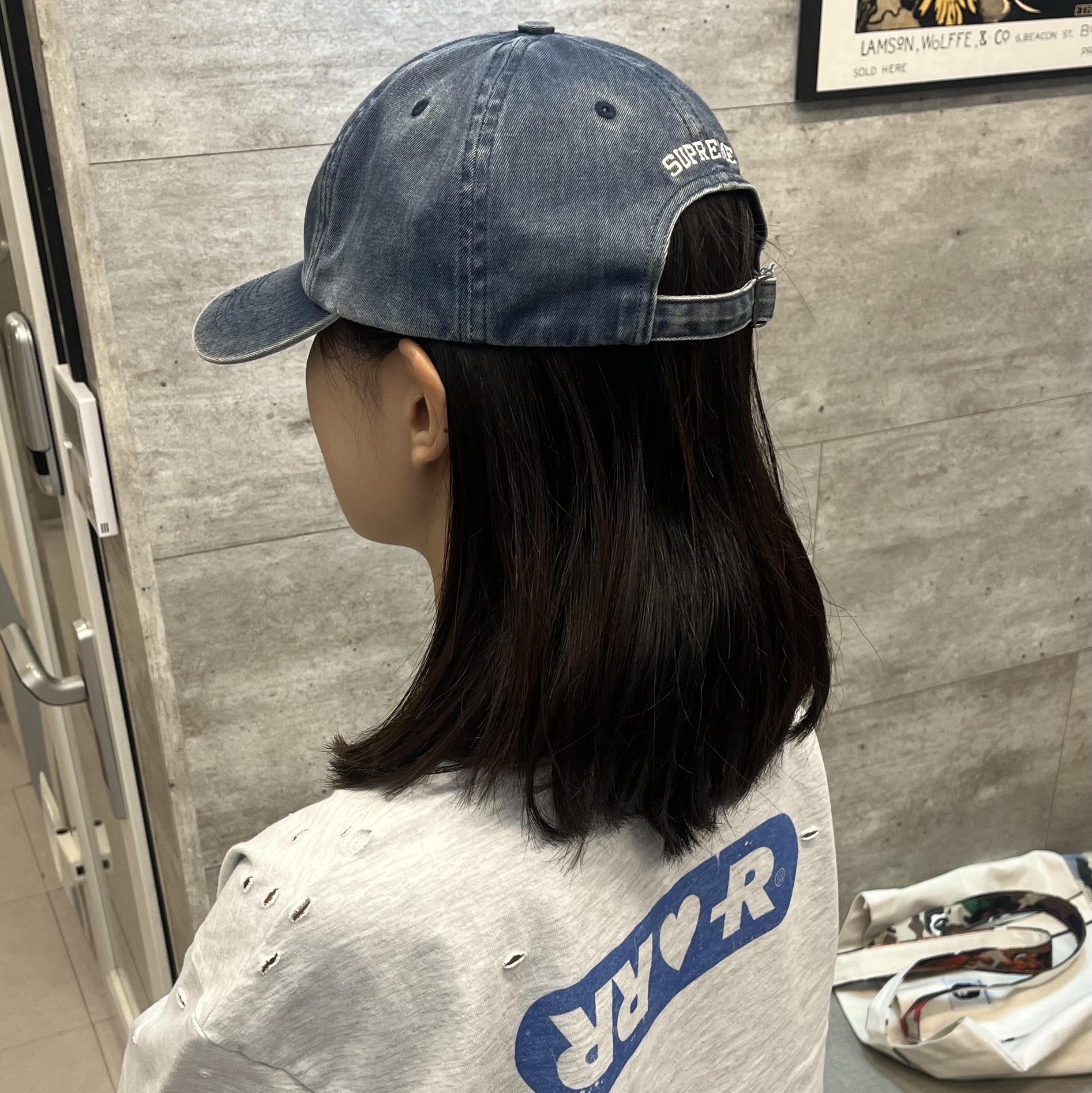 Supreme Pigment Print S Logo 6-Panel Navy - 23FW 착용 스타일 - 2