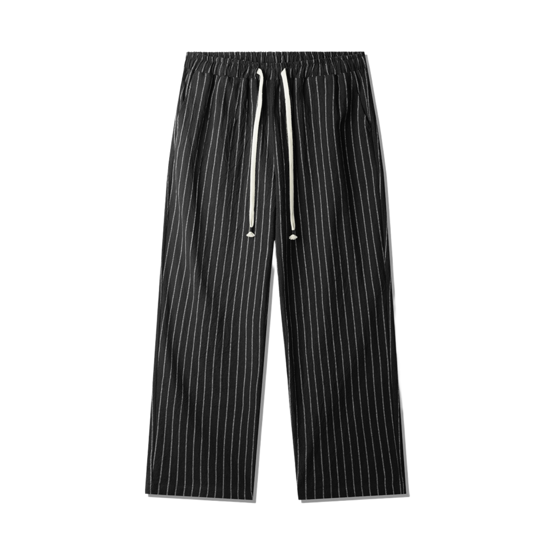 MMLP2628_black_29 JEMUT Summer Striped Wide Pants Black MMLP2628
