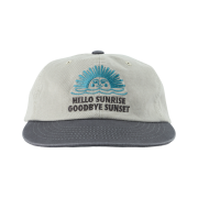 Hello Sunrise 90s Logo 6Panel Cap LIGHT GRAY & CHARCOAL