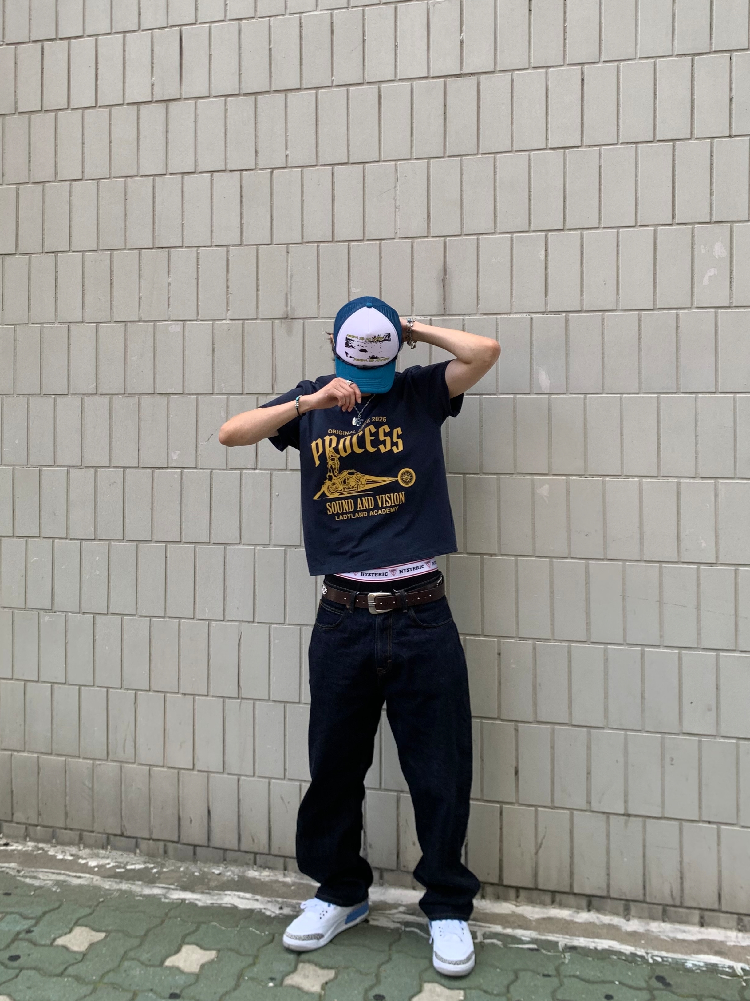 Jordan 3 Retro UNC 2020, GUESS Jeans x Hysteric Glamour Boxer Trunk Black (3 Pack) 착용 스타일 - 1
