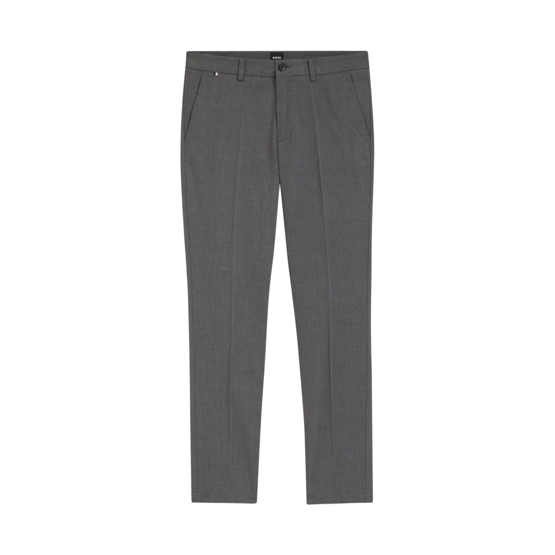 휴고 보스 스트레치 코튼 도비 슬림핏 트라우저 다크 그레이(Hugo Boss Slim-Fit Trousers in Stretch Cotton Dobby Dark Grey)
