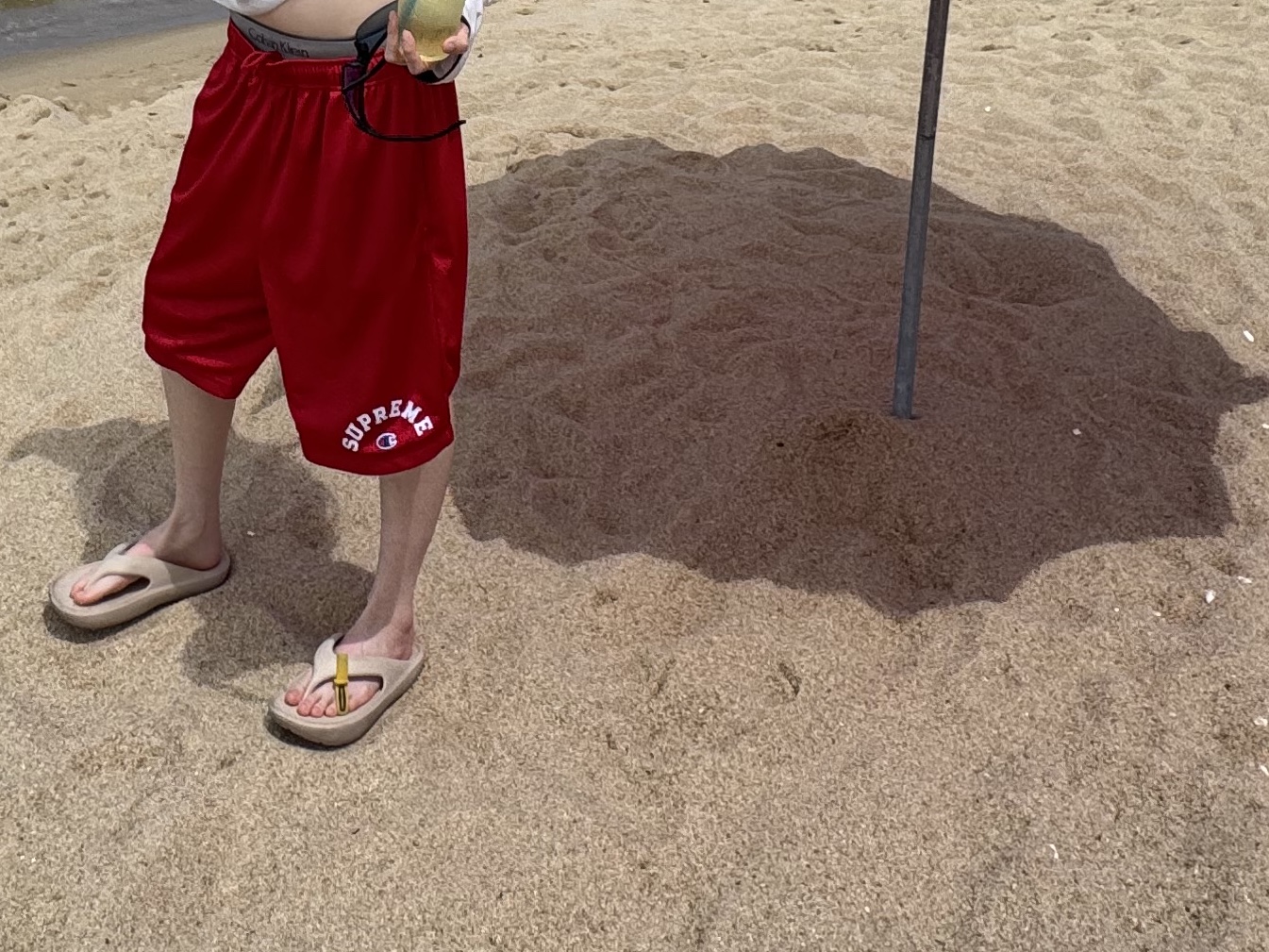 Supreme x Champion Mesh Short Red - 24SS 착용 스타일 - 7
