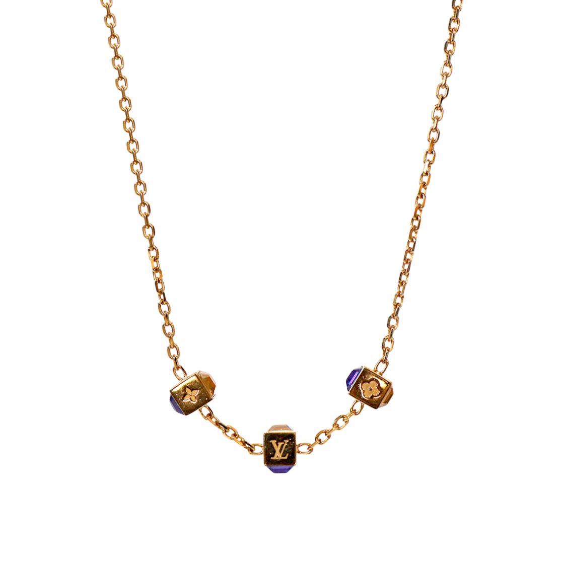 ITFJLW77PJEW Louis Vuitton Cubic Cube Gold Necklace A-B63789