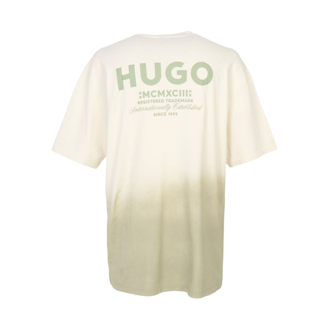 휴고 보스 코튼 저지 딥 다이 로고 티셔츠 베이지(Hugo Boss Dip Dye Logo T-Shirt in Cotton Jersey Beige) - 2
