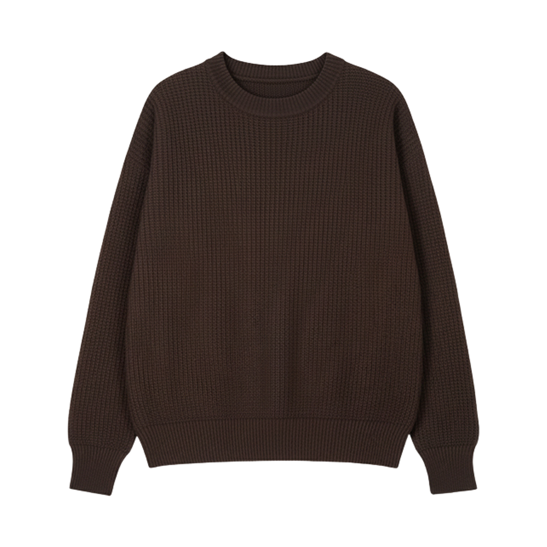 지크립 지크립 하찌조직 루즈핏 크루넥 니트 티셔츠 브라운(GCLIP Gclip Loose-Fit Crew Neck Knit T-Shirt Brown) - 1