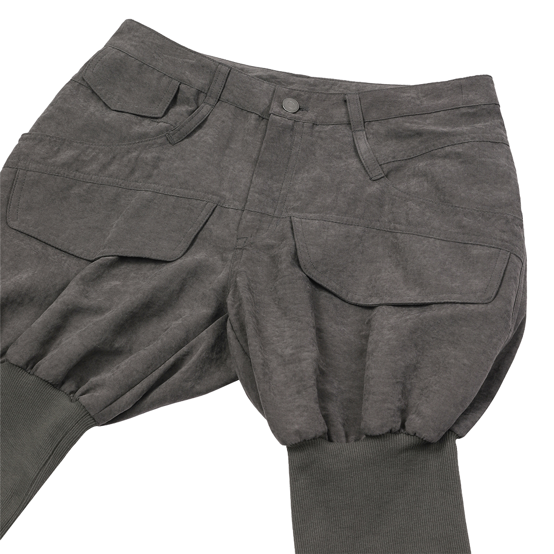 구미코 샌드 워시드 카프리 반바지 카키(9umiko Sand Washed Capri Short Pants Khaki) - 3