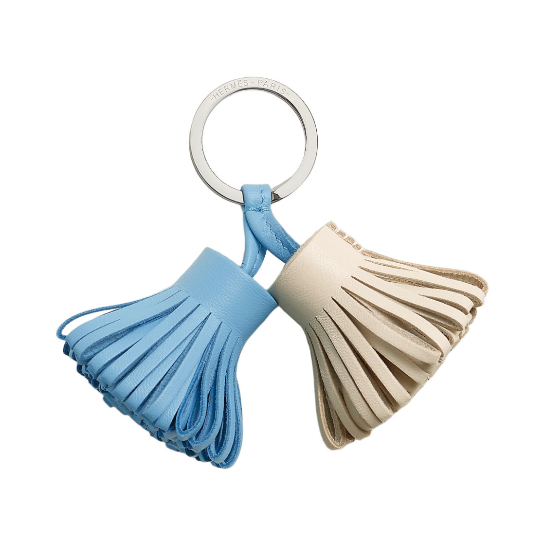 H077895CJDE Hermes Carmen Uno-Dos Keyring Milo & Celeste Craie