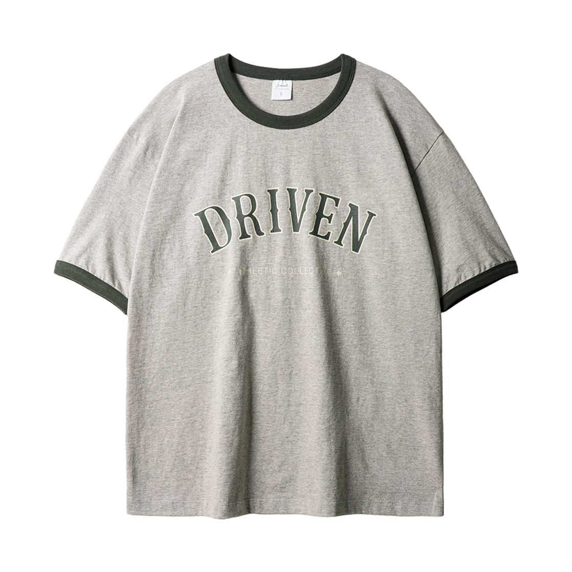 제멋 드리븐 컬리지 링거 티셔츠 그레이 MMST2708(JEMUT Driven College Ringer Short Sleeve Gray MMST2708)