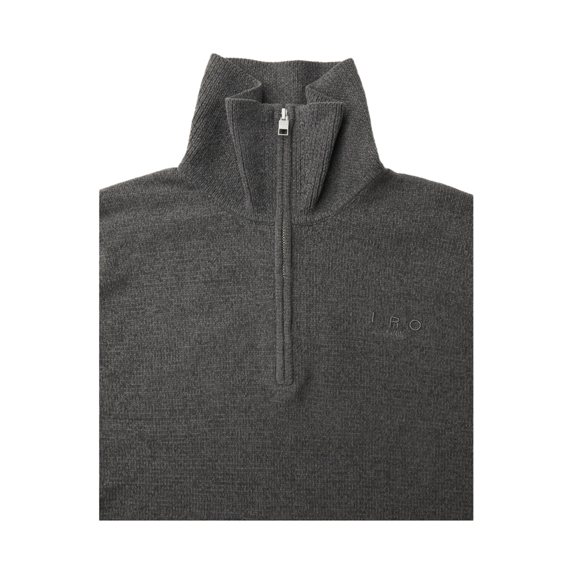 이로 실로 셔닐 하프집업 스웨터 그레이(Iro Silo Chenille Half-Zip Sweater Gray) - 4