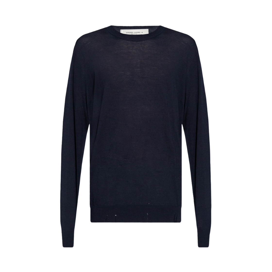 GMP00947-P000665-50501 Golden Goose Round Neck Sweater in Wool Navy Blue