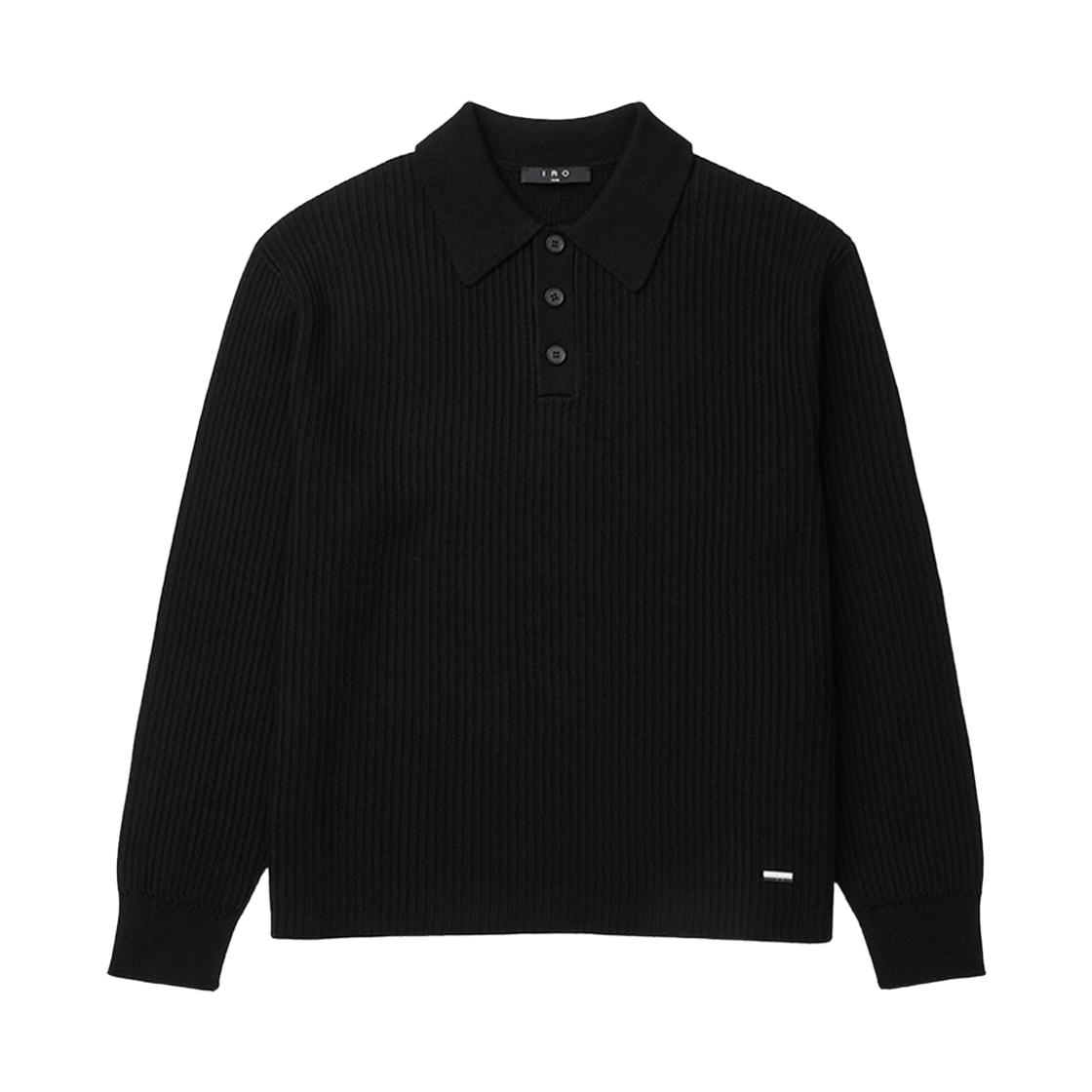 이로 오리스 리브드 카라 니트 스웨터 블랙(Iro Oris Ribbed Collar Knit Sweater Black)