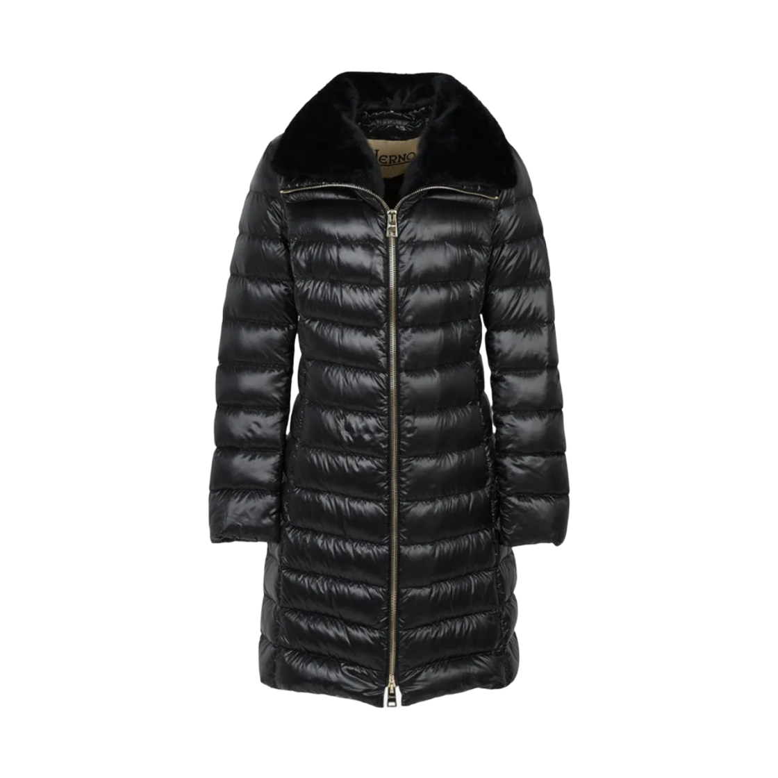 (W) 에르노 엘리사 롱 구스다운 자켓 블랙((W) Herno Elisa Long Goose Down Jacket Black)