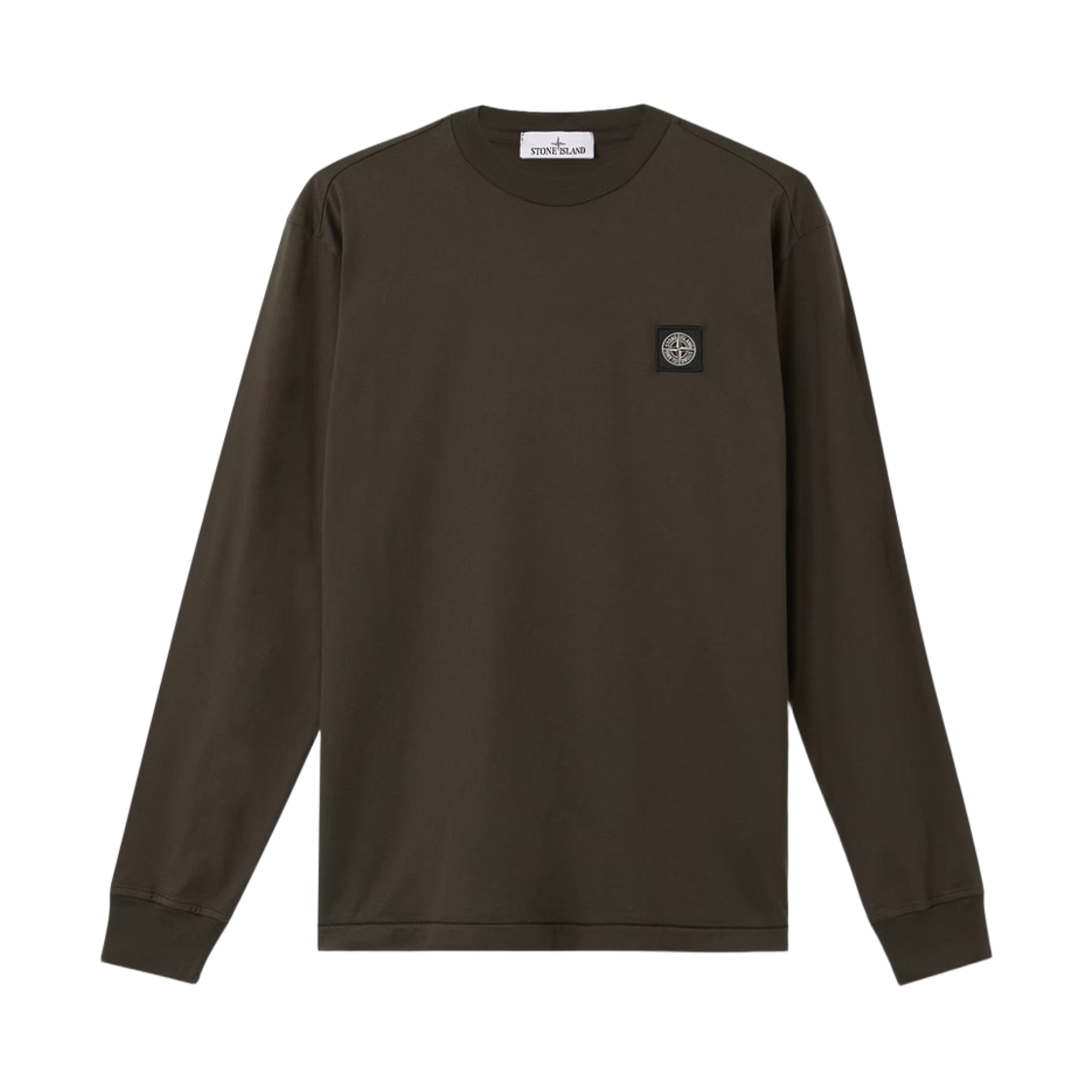 L2S1521000-31S0013-V0078 Stone Island 2100031 60/2 Cotton Jersey Slim-Fit Long Sleeve T-Shirt with Compass Patch Coal Grey - 26FW