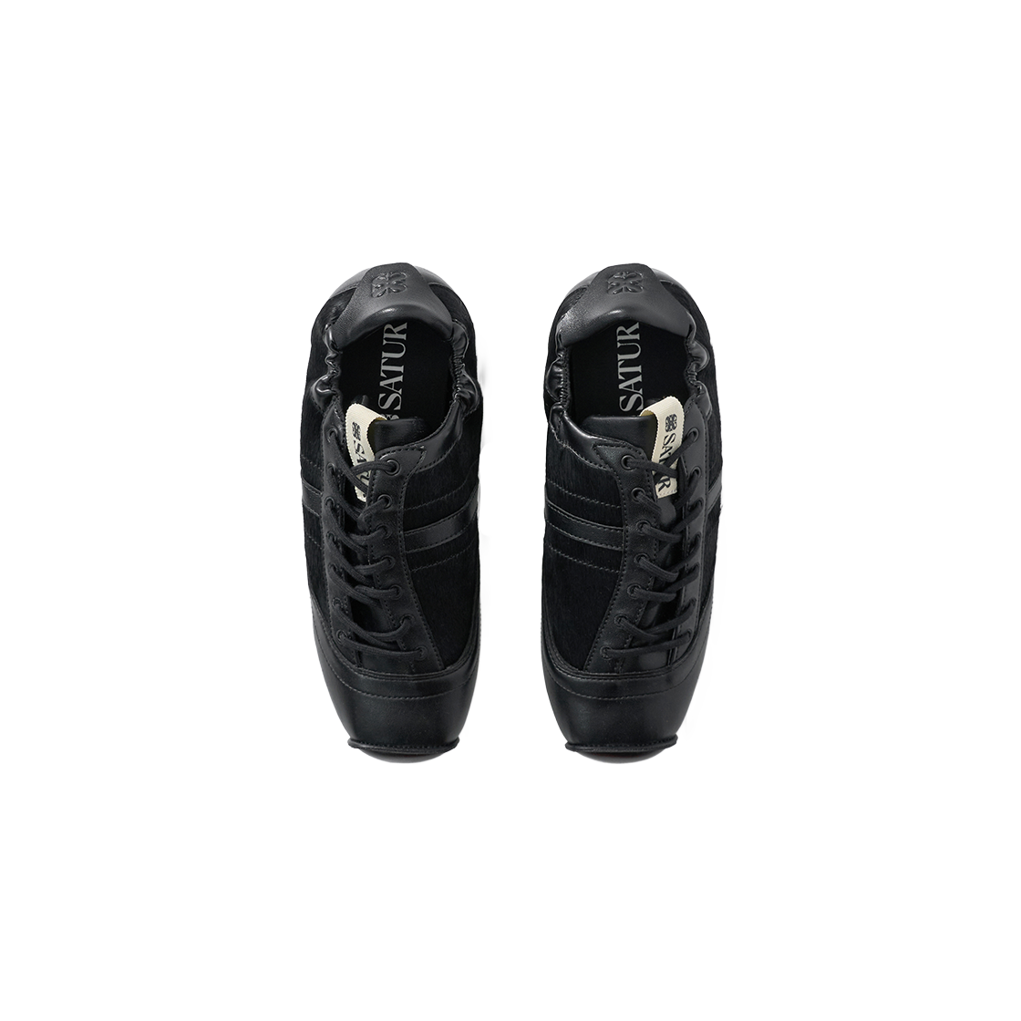 [예약배송] 세터 오블리크 카프 헤어 스니커즈 블랙([예약배송] SATUR Oblique Calf Hair Sneakers Black) - 3