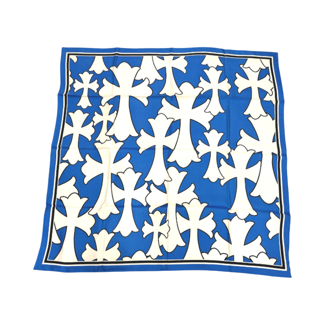 더도산 크롬하츠 크로스 스카프 블루(the dosan_ Chrome Hearts Cross Pattern Scarf) - 2
