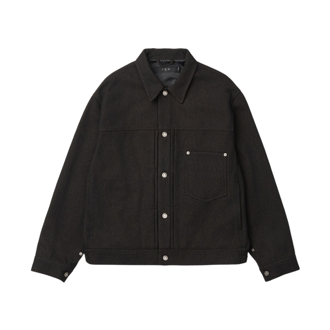이로 로뷔스트 투톤 면 트윌 트러커 자켓 블랙(Iro Robuste Two-Tone Cotton Twill Trucker Jacket Black) - 2