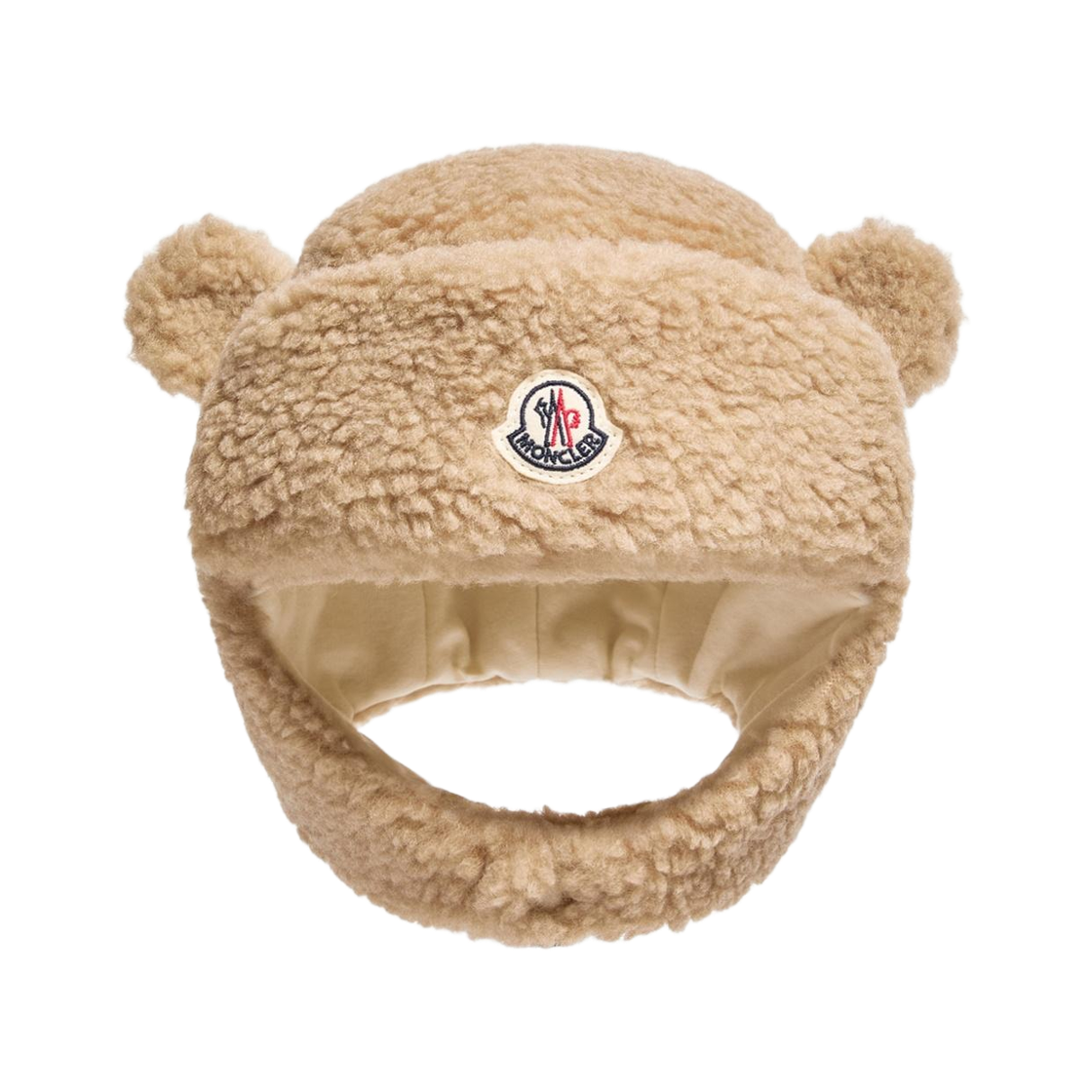 L2-951-3B00002-89A3X-239 (Kids) Moncler Teddy Cap with Earflaps Beige - 26FW