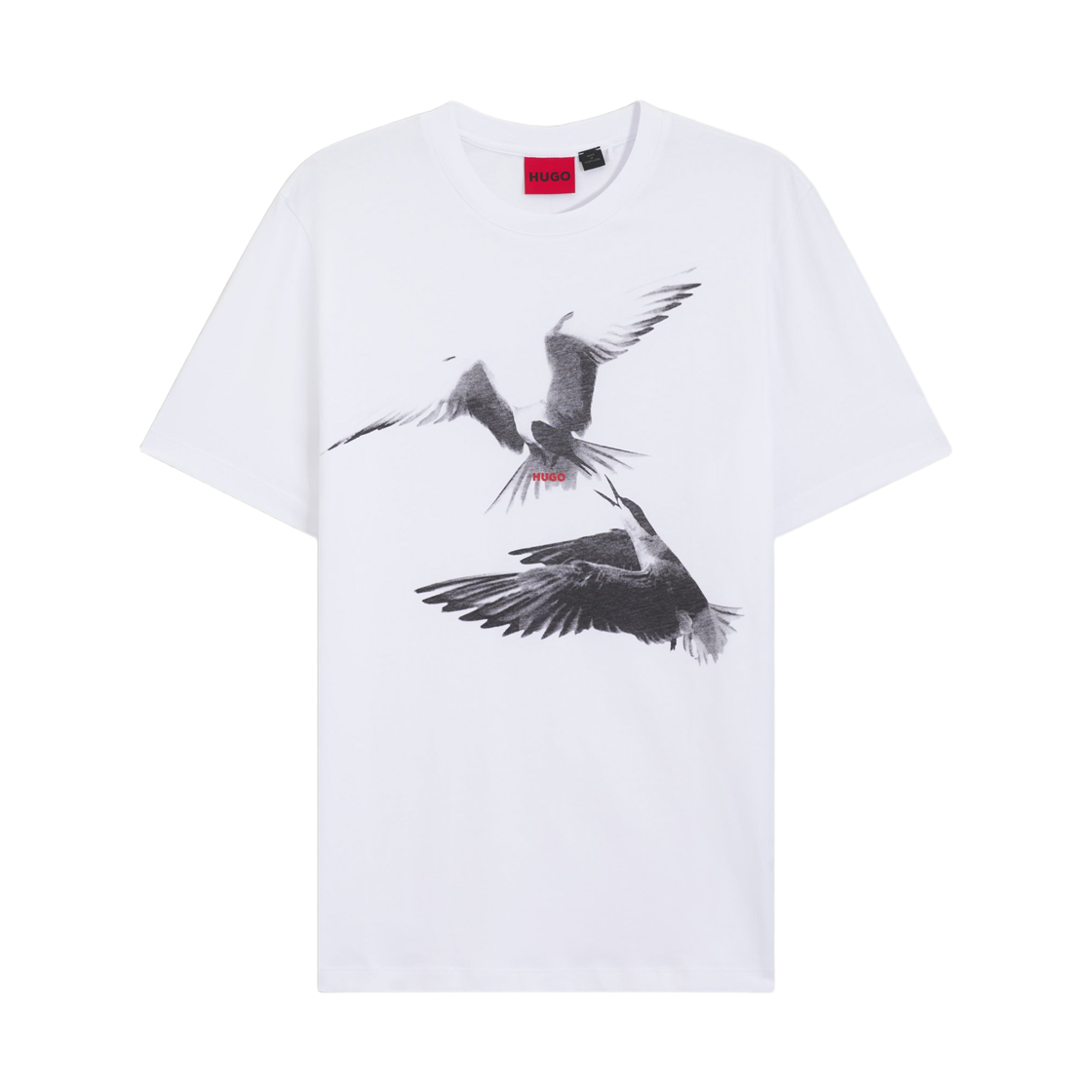 휴고 보스 애니멀 아트워크 코튼 저지 티셔츠 화이트(Hugo Boss Cotton Jersey T-Shirt with Animal Artwork White)