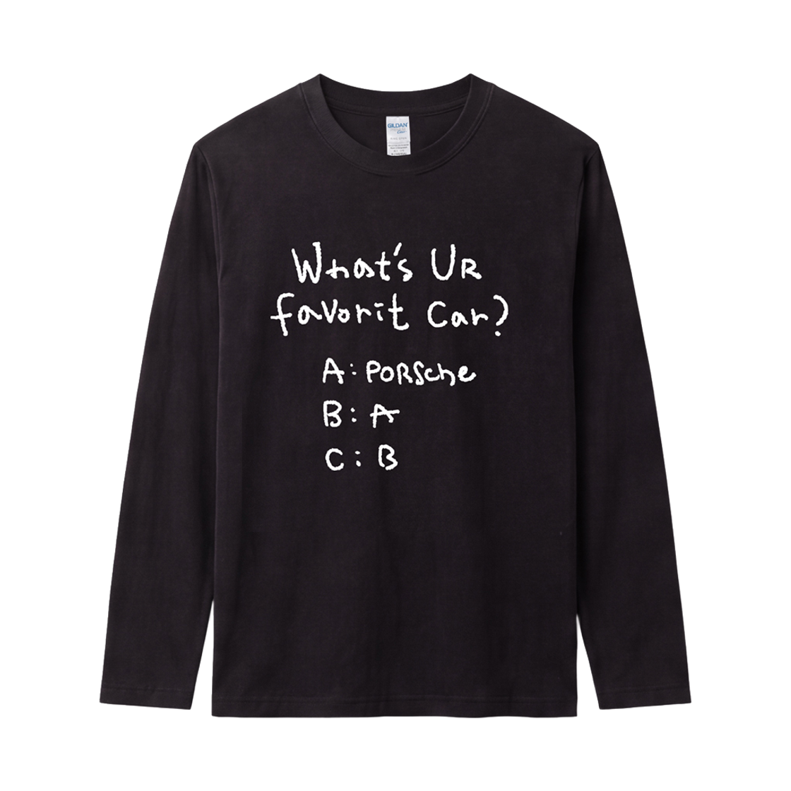 76400_Black Gildan X Vintage Collection Favorit Car Long Sleeve T-Shirt Black