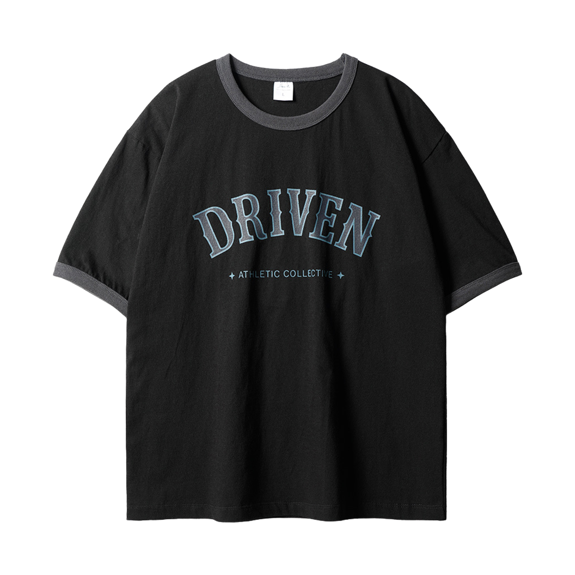 제멋 드리븐 컬리지 링거 티셔츠 블랙 MMST2708(JEMUT Driven College Ringer Short Sleeve Black MMST2708)