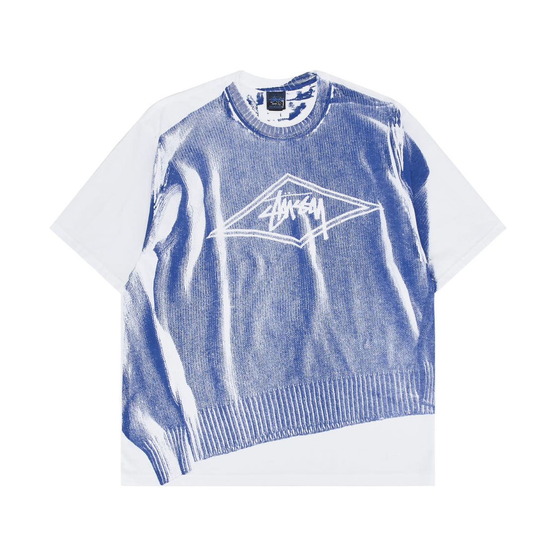 스투시 스웨터 티셔츠 화이트(Stussy Sweater T-Shirt White)