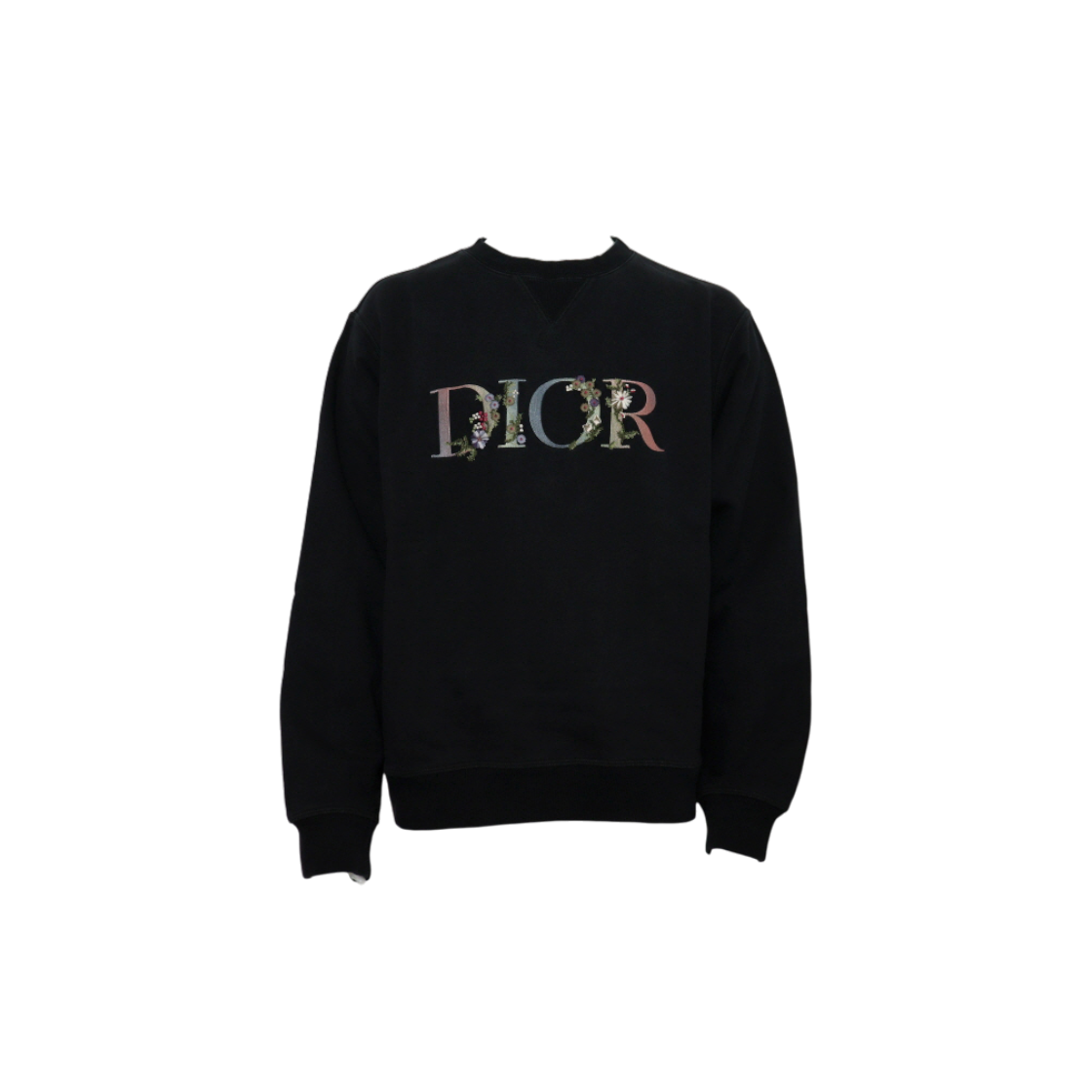 ITQWP4DREOPM Dior Black Cotton Flower Logo Men Sweatshirt