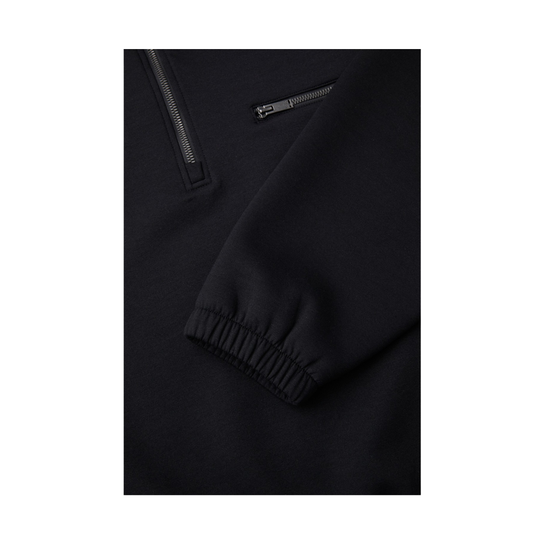 이로 미뉘 쿠션지 하프집업 티셔츠 블랙(Iro Minuit Cushion Fabric Half-Zip T-Shirt Black) - 6