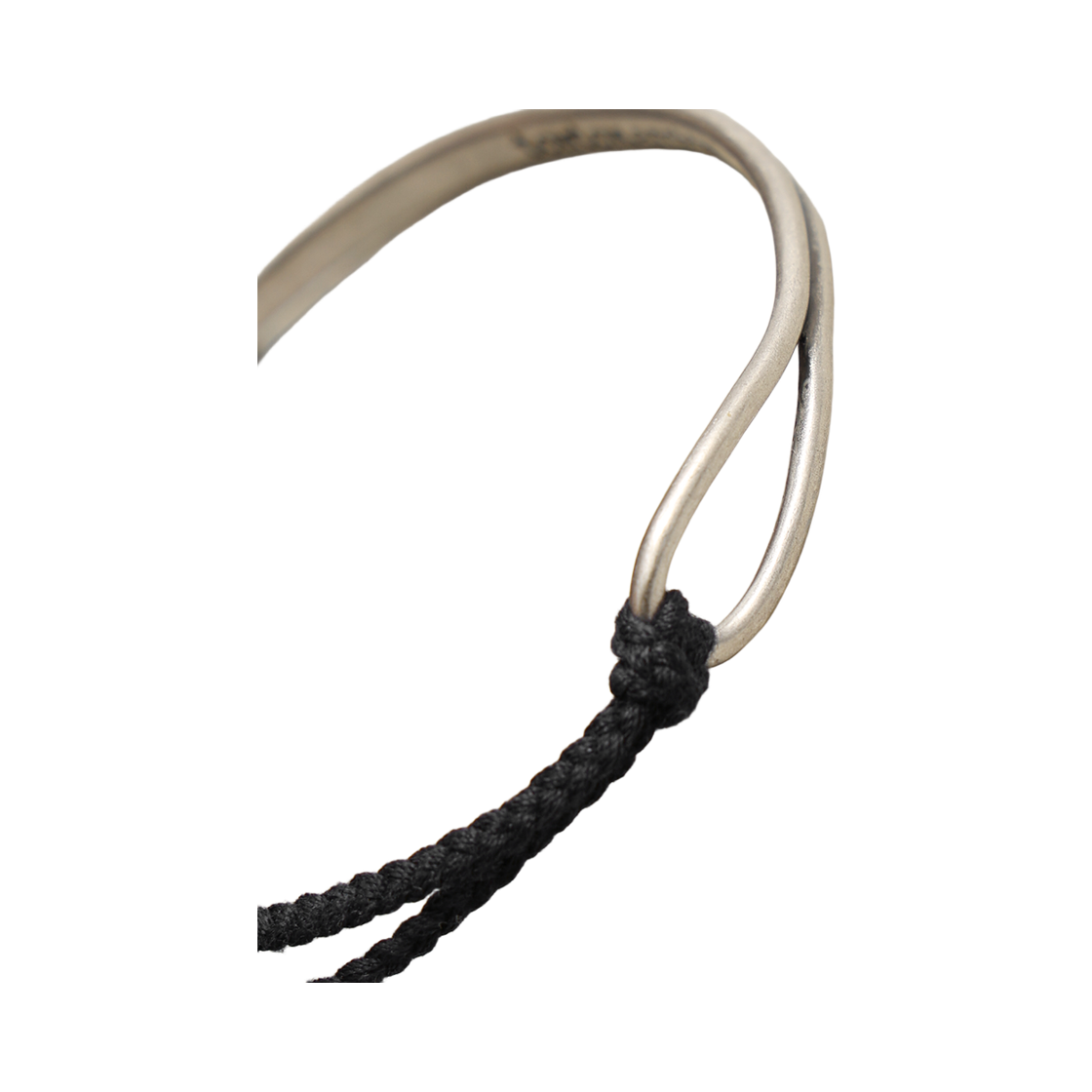 토우토우아카이브 브레이드 씬 하프 뱅글 블랙(TOWTOW.ARCHIVE Braid Thin Half Bangle Black) - 4