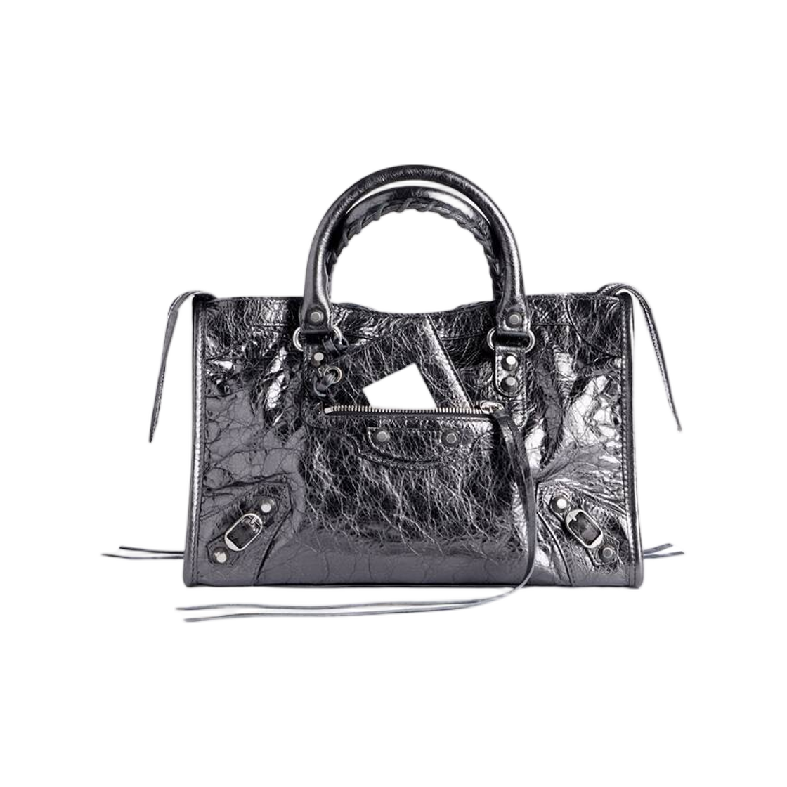 8657622AB4V1314 Balenciaga Le City Bag Small Steel Grey
