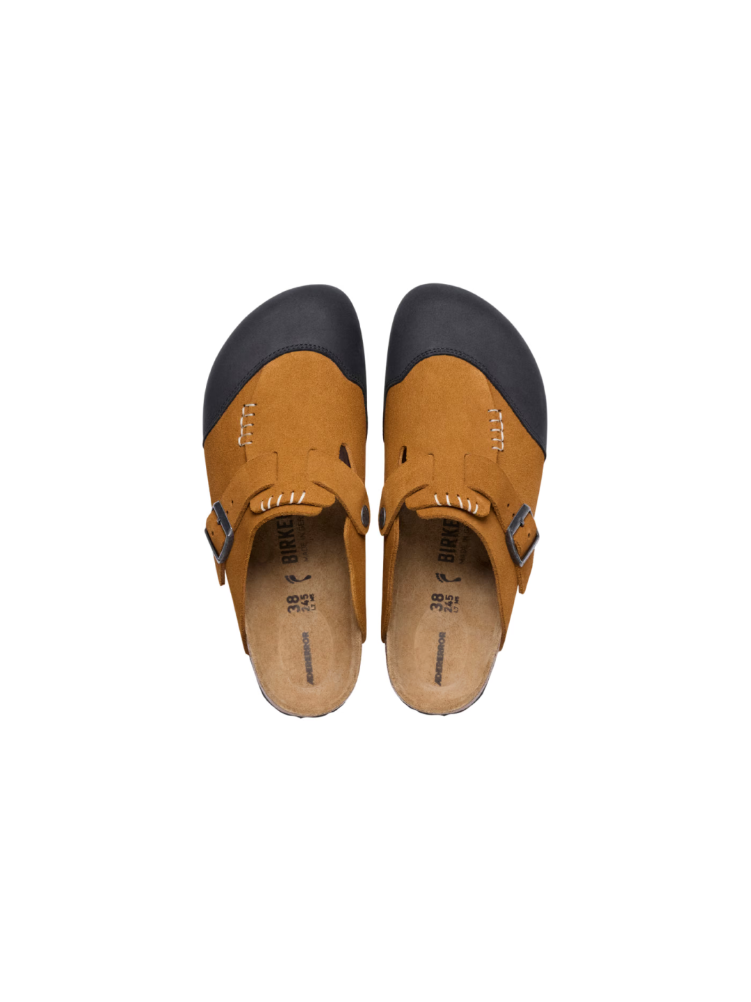Birkenstock x Ader Error Boston Cap Black, Birkenstock x Ader Error Boston Flap Honey - Regular 착용 스타일 - 4