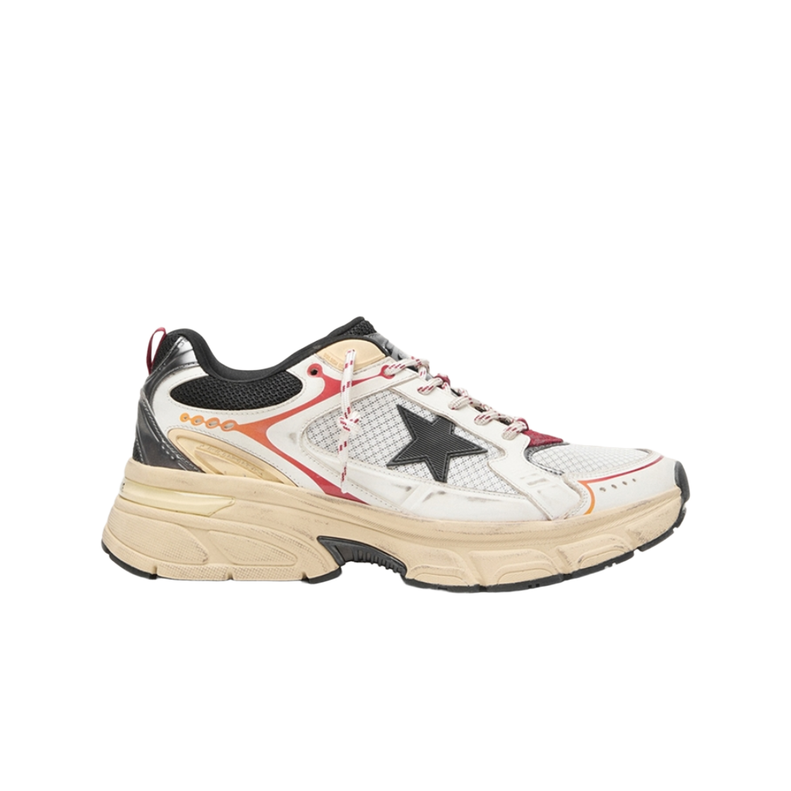 GMF00724-F008465-12485 Golden Goose Lightstar Sneakers White Red