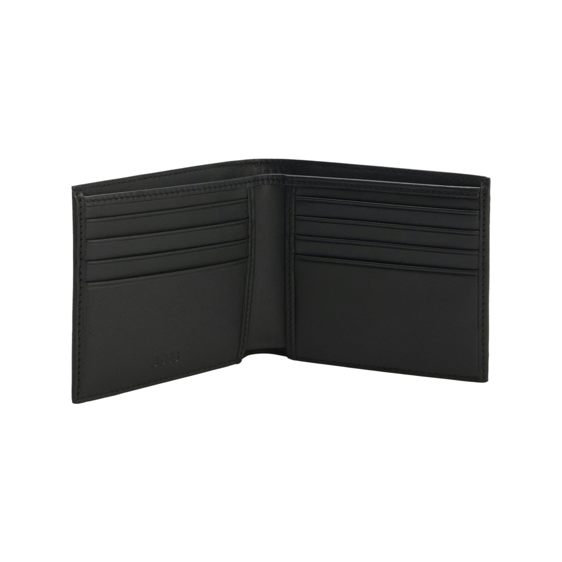 휴고 보스 실버 톤 로고 레터링 반지갑 블랙(Hugo Boss Billfold Wallet with Silver Tone Logo Lettering Black) - 2