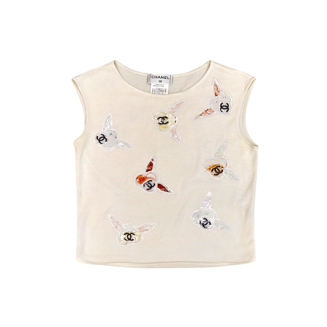 IT3DS5PSMO2J Chanel Coco Patch Sleeveless Top A-C64867