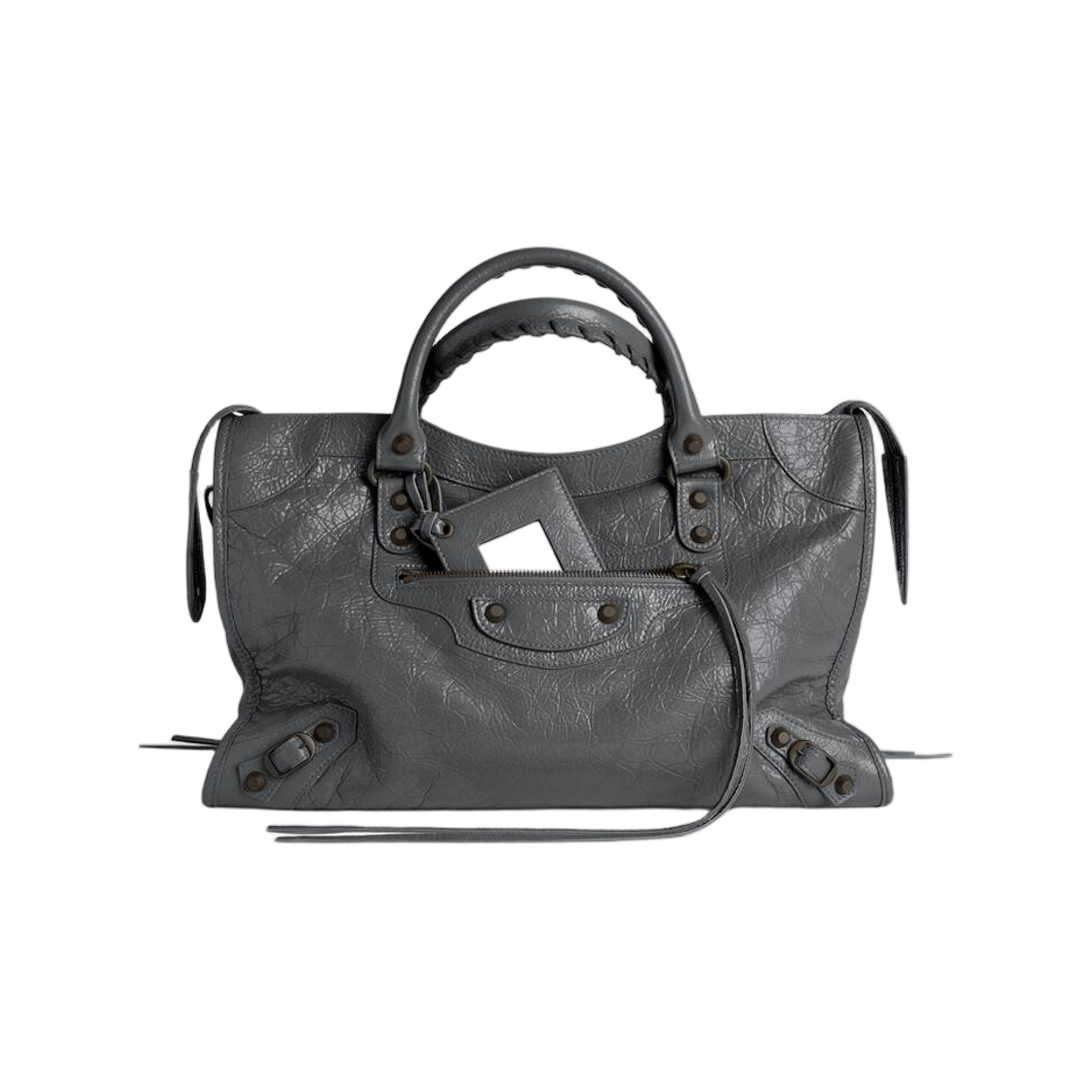 8657602ACFH1251 Balenciaga Le City Bag Medium Volcanic Rock