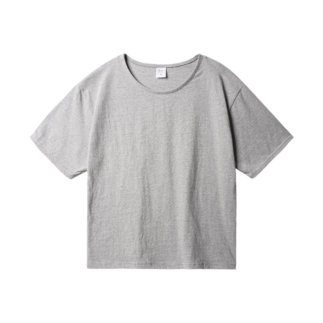 KJST2691_gray_29 JEMUT Boy Crop U-Neck Short Sleeve Gray KJST2691
