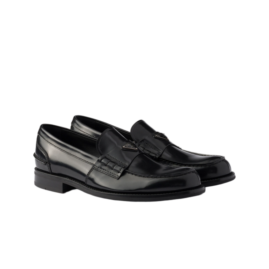 프라다 브러쉬드 레더 로퍼 블랙(Prada Brushed Leather Loafers Black) - 2