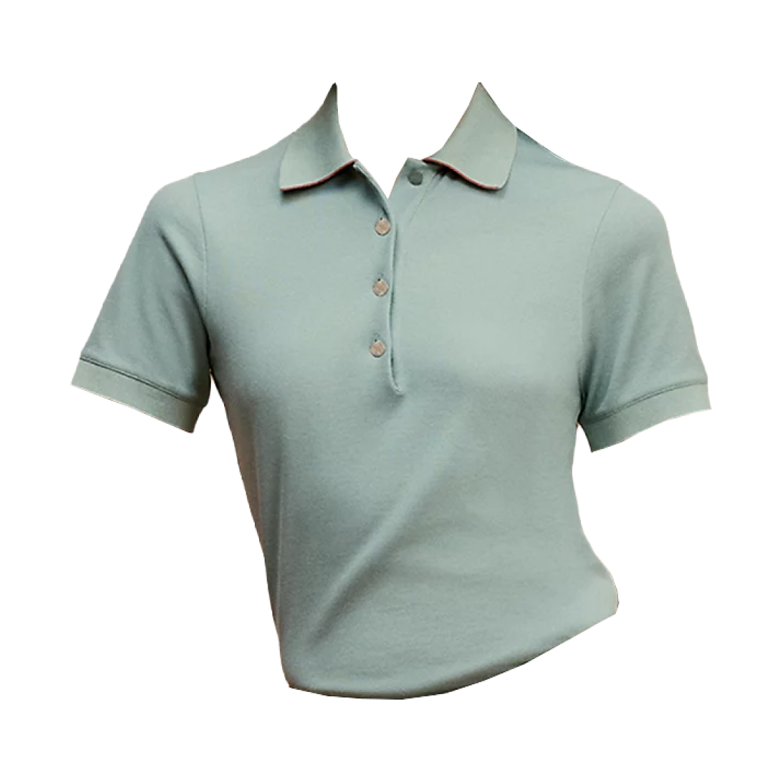 H800270E19 (W) Hermes Double Jeu Technical Polo Celadon