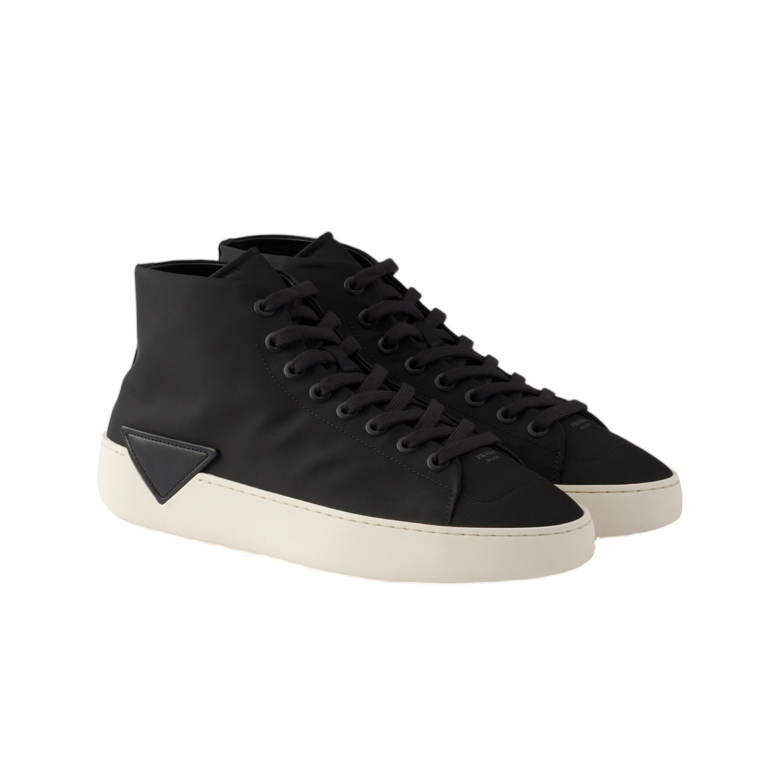 프라다 하이 탑 리나일론 스니커즈 블랙(Prada High-Top Re-Nylon Sneakers Black) - 2