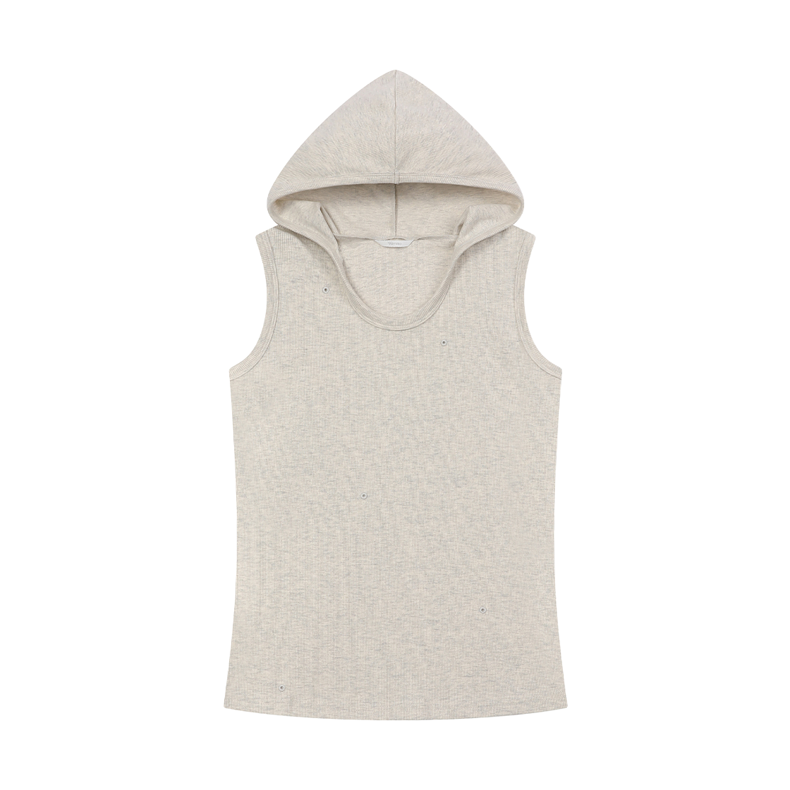 구미코 모기 후드 나시 멜란지(9umiko Mosquito Hoodie Sleeveless Grey Marl)