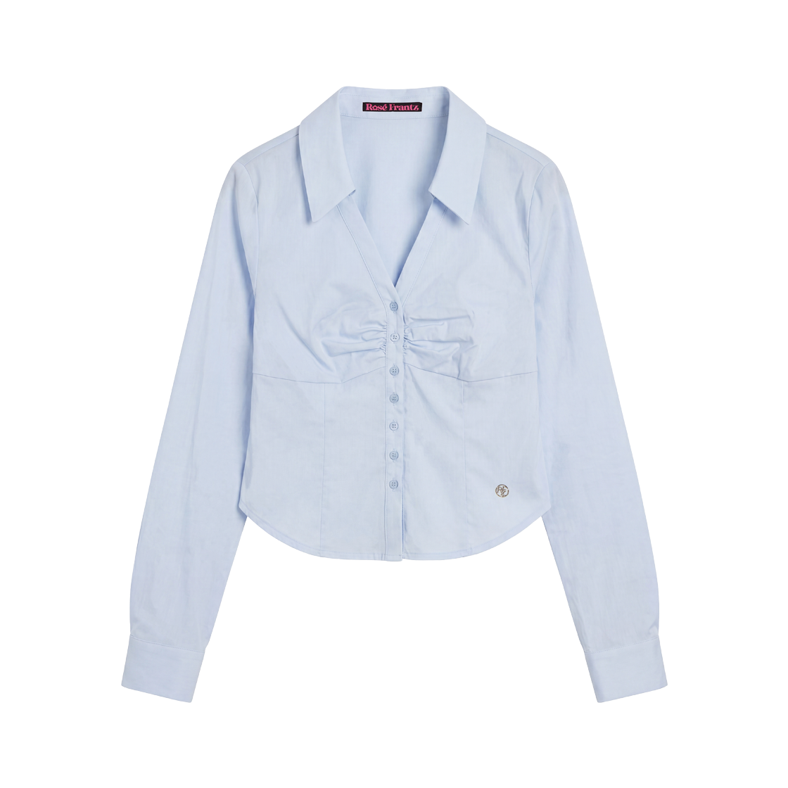 RS26FSH101SBL Rosefrantz Ruched Front Slim Shirt [Sky Blue]