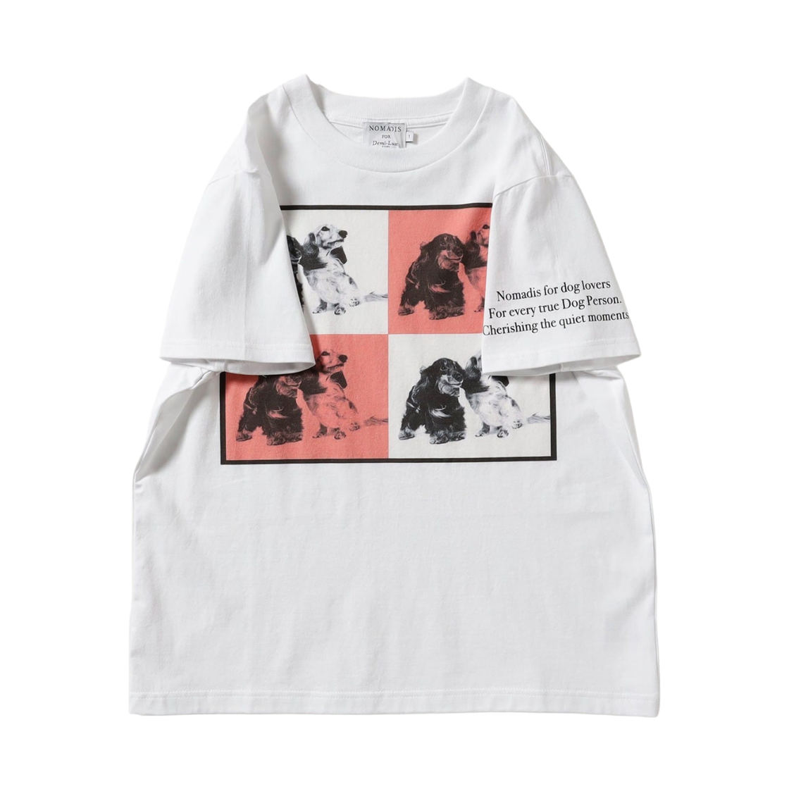 (W) 데미 럭스 빔즈 x 노마디스 포 도그 러버스 티셔츠 모나 무어((W) Demi-Luxe Beams x Nomadis For Dog Lovers T-Shirt Mona Mour)