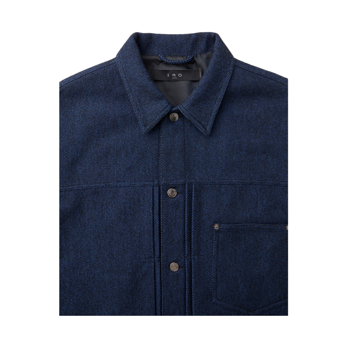 이로 로뷔스트 투톤 면 트윌 트러커 자켓 다크 블루(Iro Robuste Two-Tone Cotton Twill Trucker Jacket Dark Blue) - 4