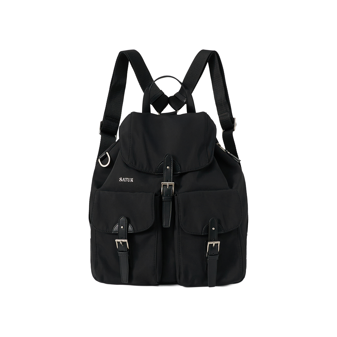 SA263UAB10BLK0 SATUR Out Pocket Bucket Backpack Black